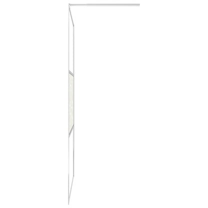 Walk-in Shower Wall with Shelf Chrome 80x195 cm ESG Glass&Aluminium