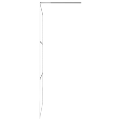 Walk-in Shower Wall with Shelf Chrome 90x195 cm ESG Glass&Aluminium