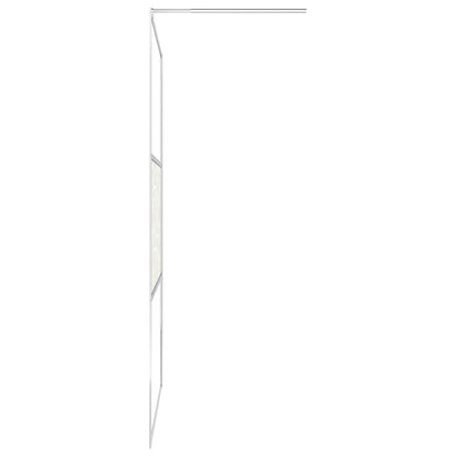 Walk-in Shower Wall with Shelf Chrome 100x195 cm ESG Glass&Aluminium