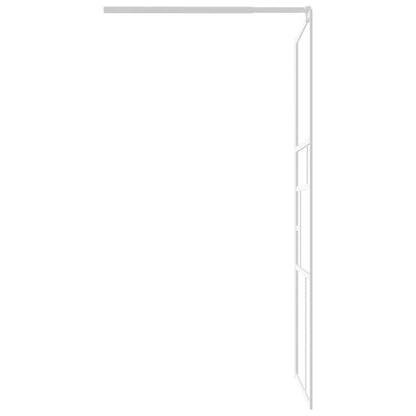 Walk-in Shower Wall with Shelf White 90x195 cm ESG Glass&Aluminium