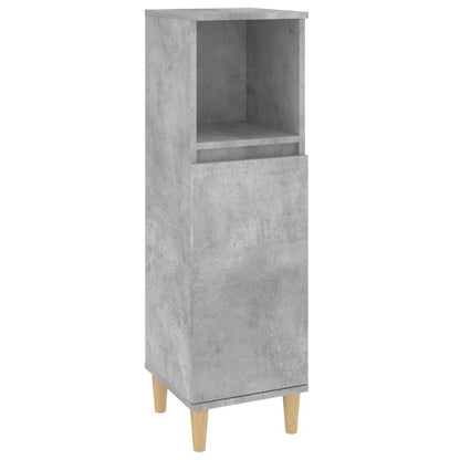 3 Piece Bathroom Cabinet Set Concrete Grey Engineered Wood