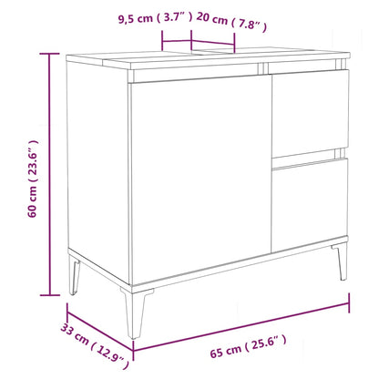 3 Piece Bathroom Cabinet Set White Engineered Wood