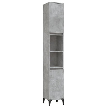 3 Piece Bathroom Cabinet Set Concrete Grey Engineered Wood