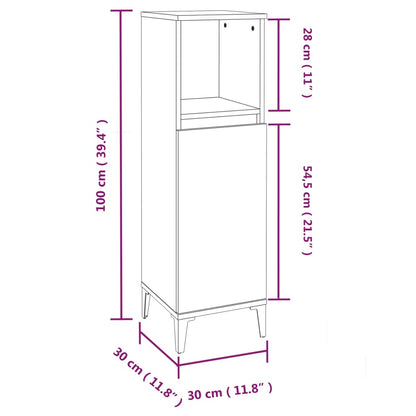 3 Piece Bathroom Cabinet Set Concrete Grey Engineered Wood