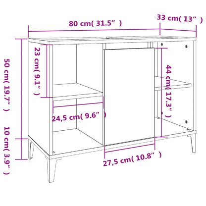 3 Piece Bathroom Furniture Set Black Engineered Wood