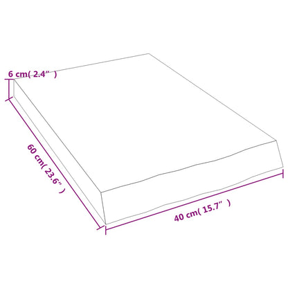 Bathroom Countertop 40x60x(2-6) cm Untreated Solid Wood