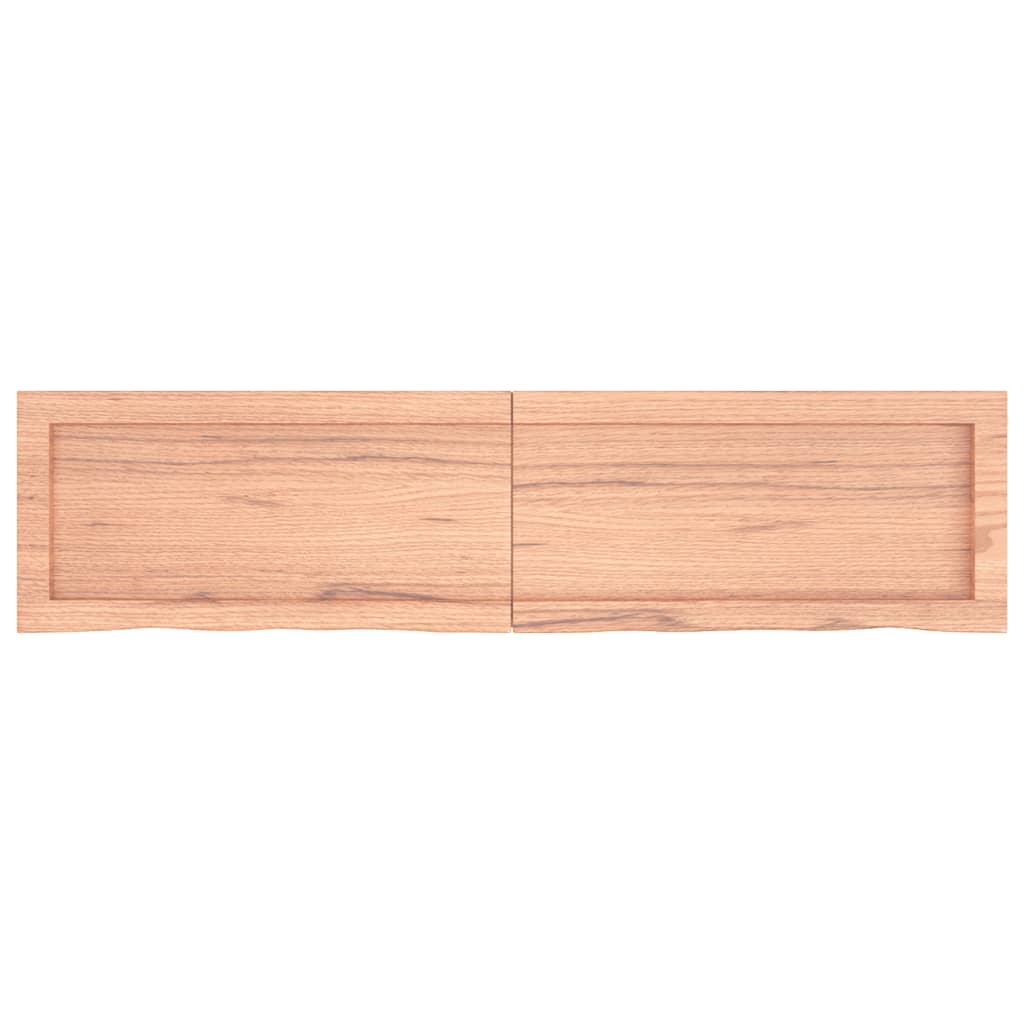 Bathroom Countertop Light Brown 120x30x(2-4)cm Treated Solid Wood