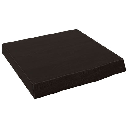 Bathroom Countertop Dark Brown 40x40x(2-6) cm Treated Solid Wood