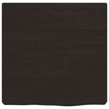 Bathroom Countertop Dark Brown 40x40x(2-6) cm Treated Solid Wood