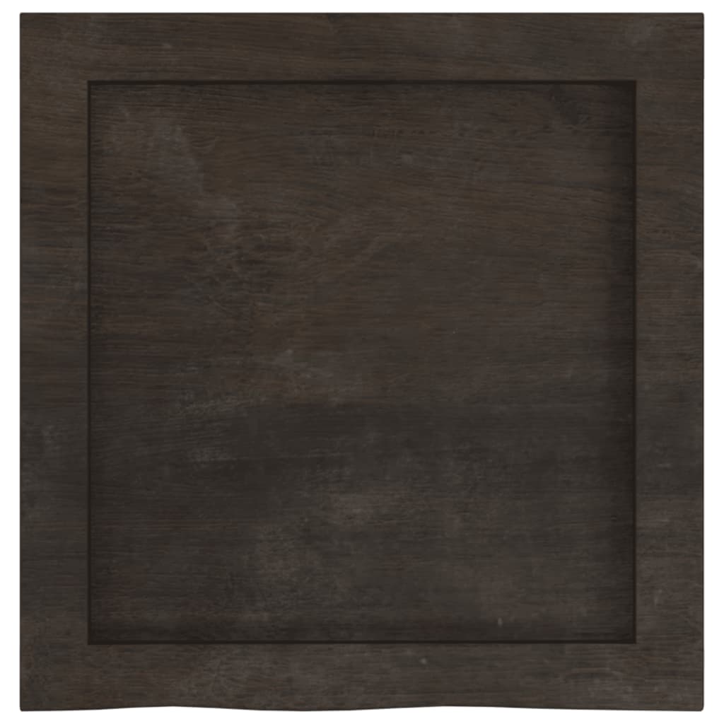 Bathroom Countertop Dark Brown 40x40x(2-6) cm Treated Solid Wood