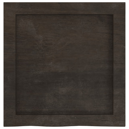 Bathroom Countertop Dark Brown 40x40x(2-6) cm Treated Solid Wood