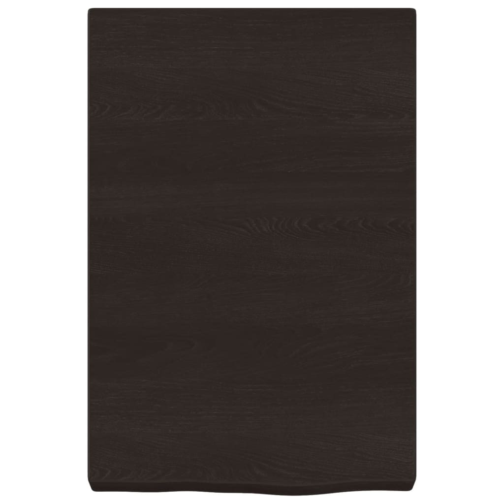 Bathroom Countertop Dark Brown 40x60x(2-6) cm Treated Solid Wood