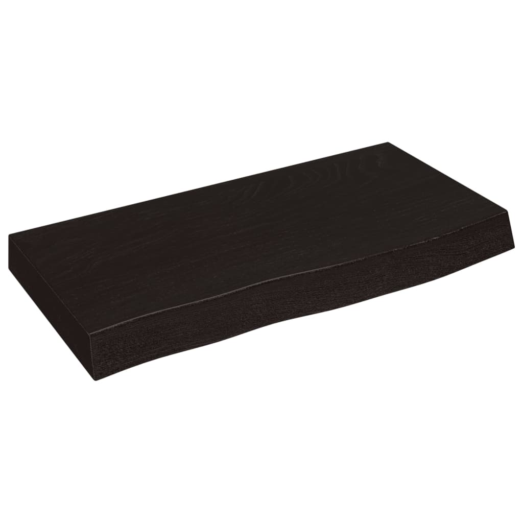 Bathroom Countertop Dark Brown 60x30x(2-6) cm Treated Solid Wood