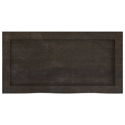 Bathroom Countertop Dark Brown 60x30x(2-6) cm Treated Solid Wood