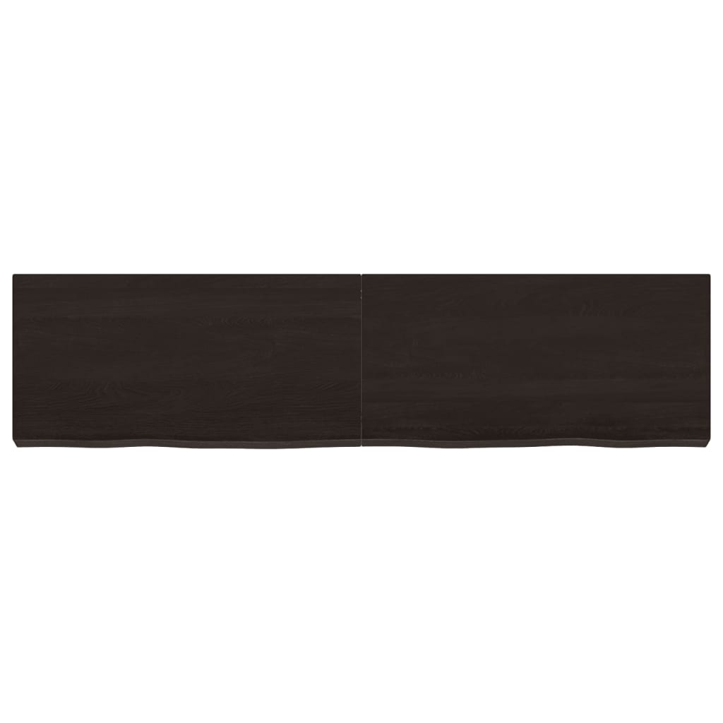 Bathroom Countertop Dark Brown 120x30x(2-6) cm Treated Solid Wood