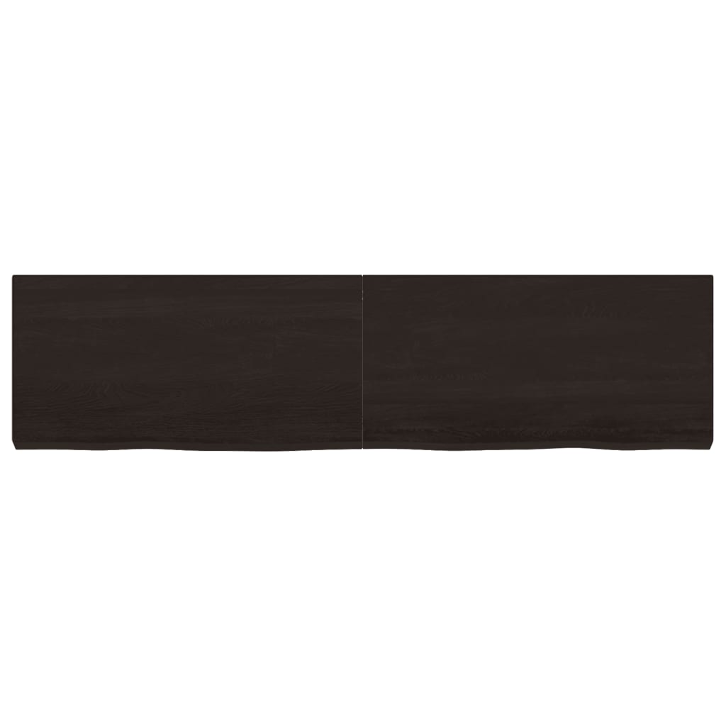 Bathroom Countertop Dark Brown 160x40x(2-6) cm Treated Solid Wood