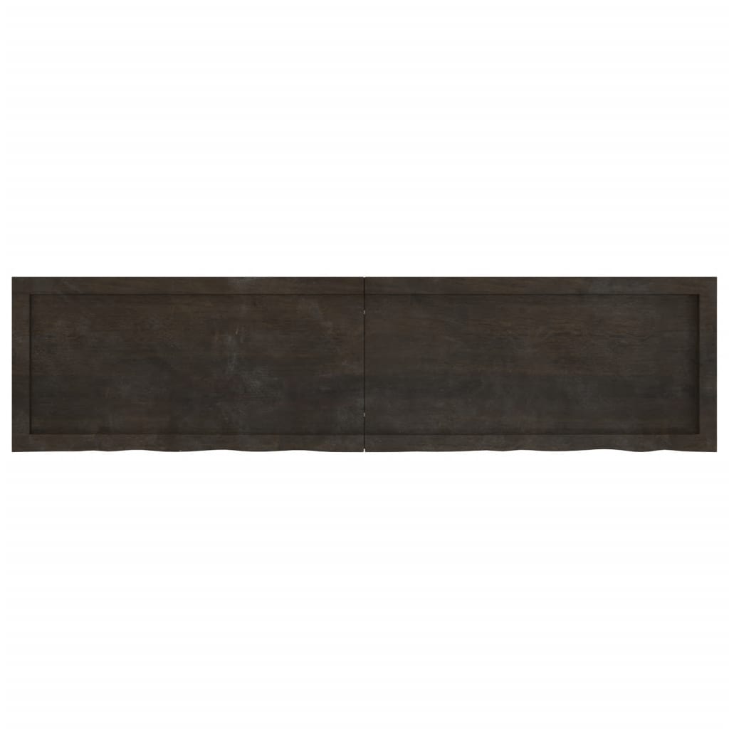 Bathroom Countertop Dark Brown 160x40x(2-6) cm Treated Solid Wood