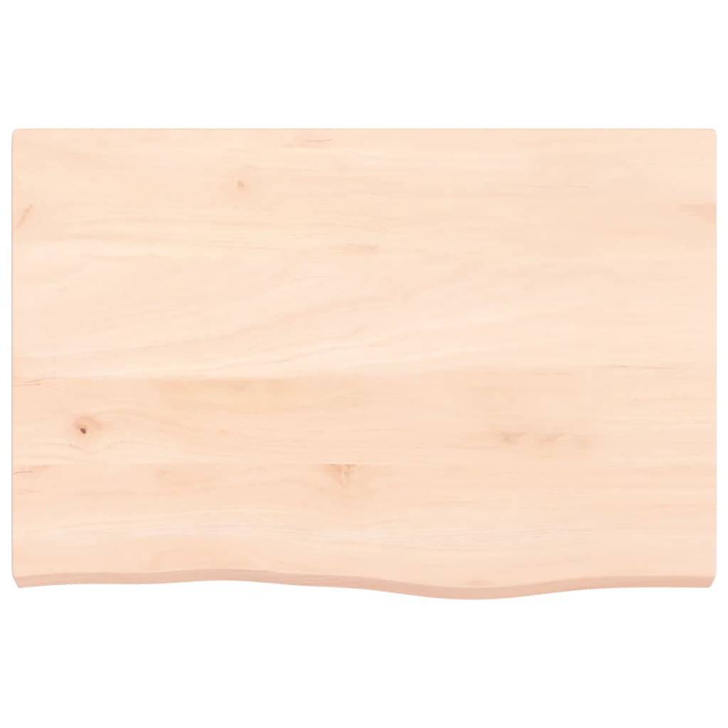 Table Top 60x40x(2-4) cm Untreated Solid Wood Oak