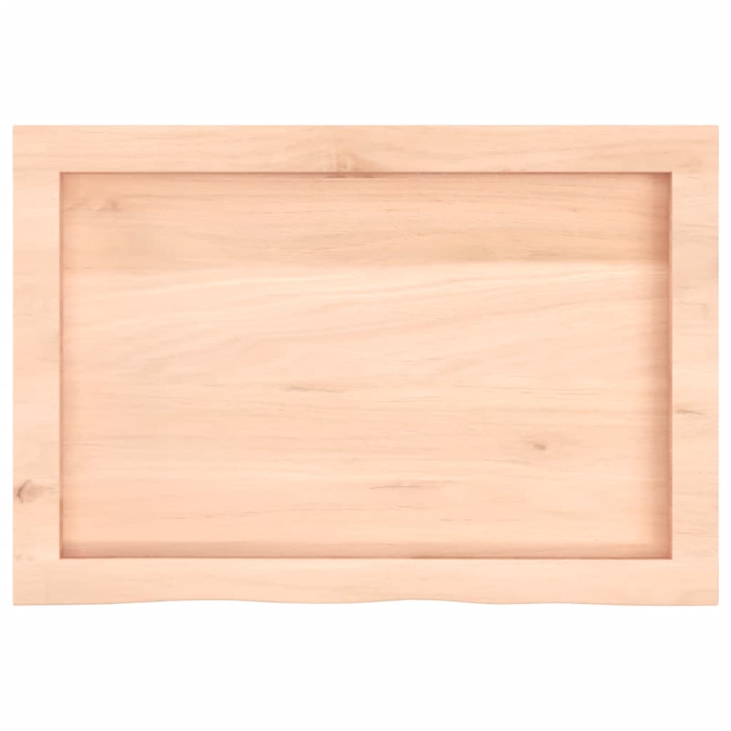 Table Top 60x40x(2-4) cm Untreated Solid Wood Oak