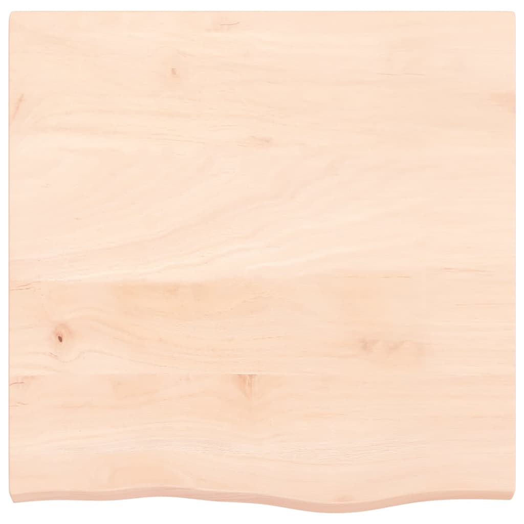 Table Top 60x60x(2-4) cm Untreated Solid Wood Oak