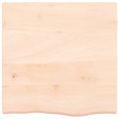 Table Top 60x60x(2-6) cm Untreated Solid Wood Oak