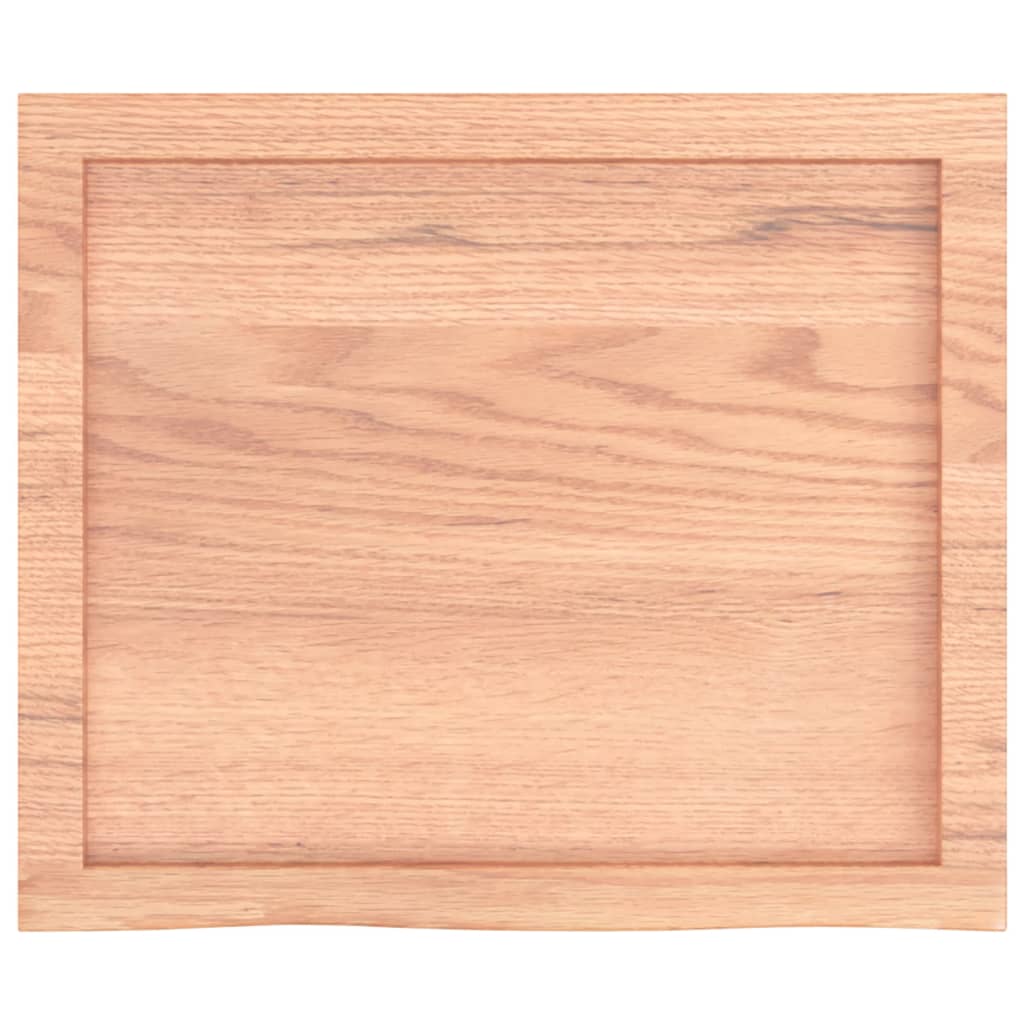 Table Top Light Brown 60x50x(2-4) cm Treated Solid Wood Oak