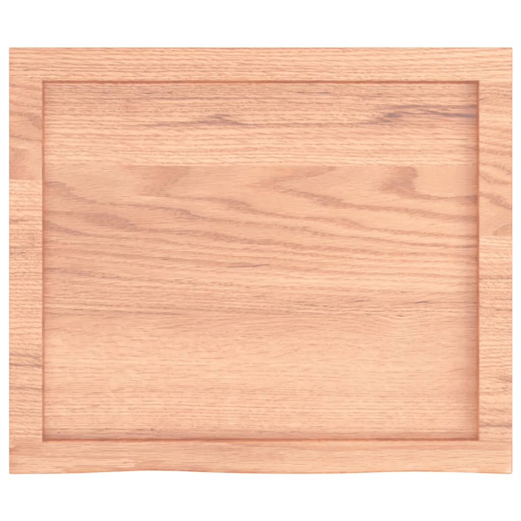 Table Top Light Brown 60x50x(2-6) cm Treated Solid Wood Oak