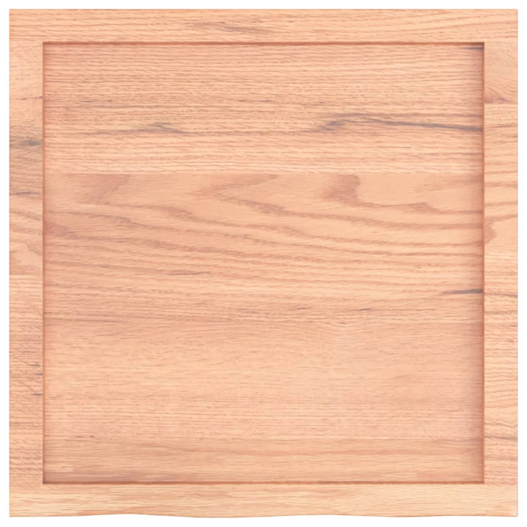 Table Top Light Brown 60x60x(2-4) cm Treated Solid Wood Oak