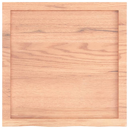 Table Top Light Brown 60x60x(2-4) cm Treated Solid Wood Oak