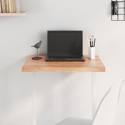 Table Top Light Brown 60x60x(2-4) cm Treated Solid Wood Oak