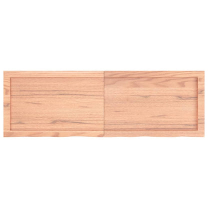 Table Top Light Brown 120x40x(2-4) cm Treated Solid Wood Oak