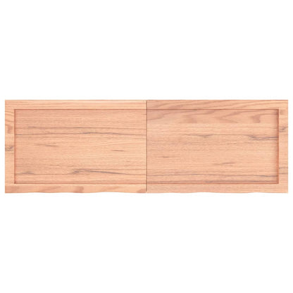 Table Top Light Brown 120x40x(2-6) cm Treated Solid Wood Oak