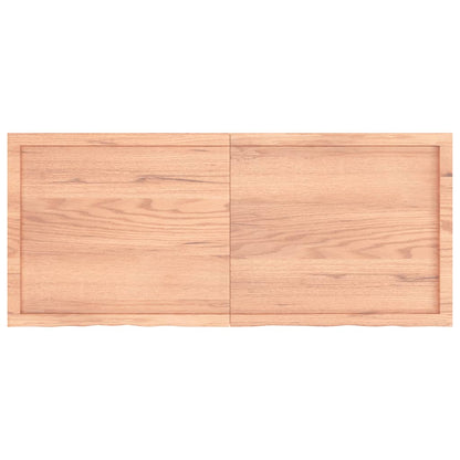 Table Top Light Brown 140x60x(2-6) cm Treated Solid Wood Oak