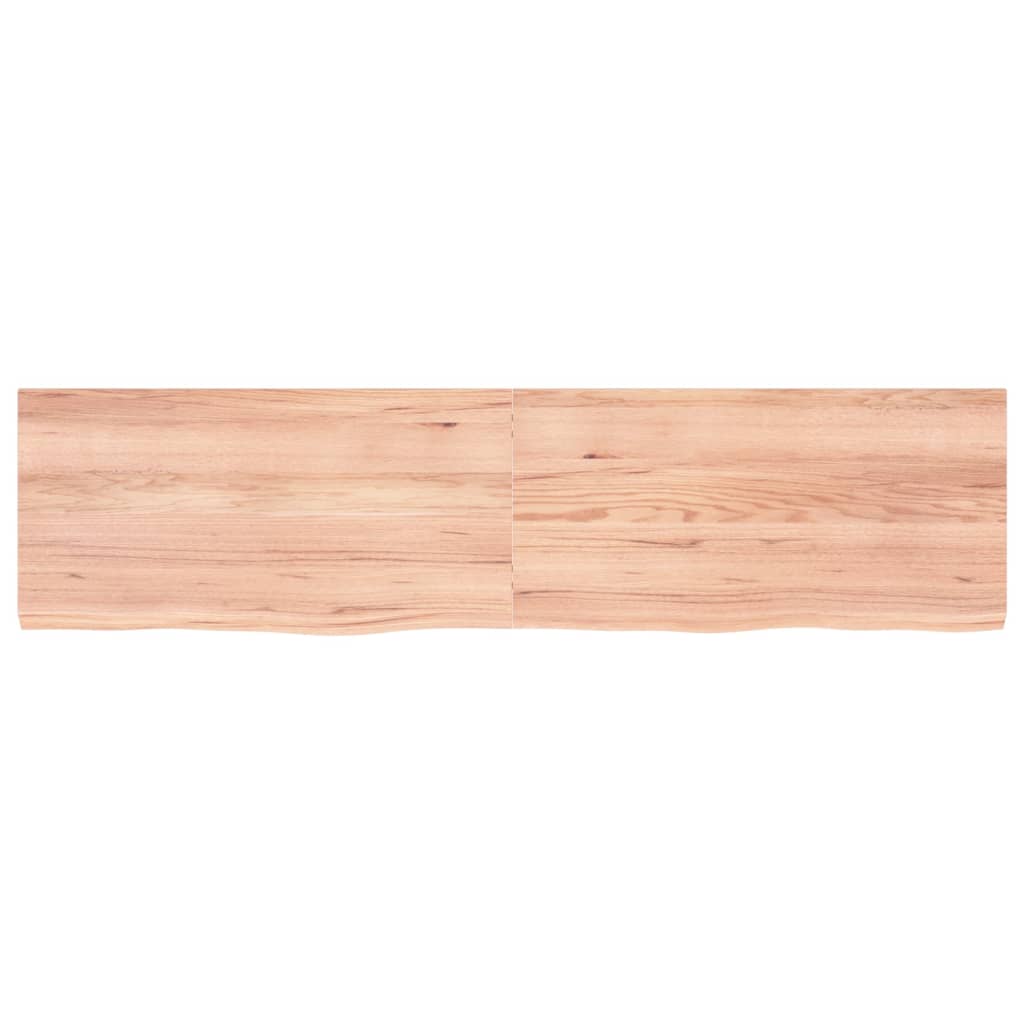 Table Top Light Brown 160x40x(2-4) cm Treated Solid Wood Oak