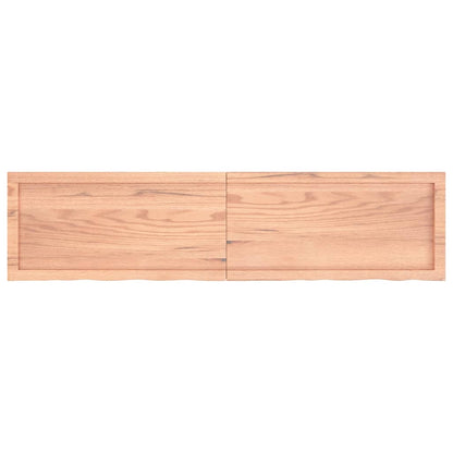 Table Top Light Brown 160x40x(2-4) cm Treated Solid Wood Oak