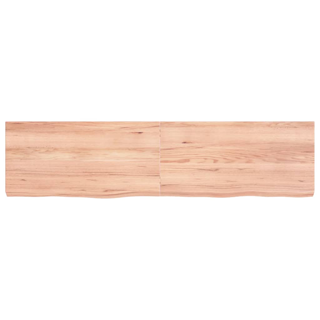 Table Top Light Brown 160x40x(2-6) cm Treated Solid Wood Oak