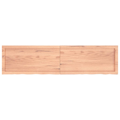 Table Top Light Brown 160x40x(2-6) cm Treated Solid Wood Oak