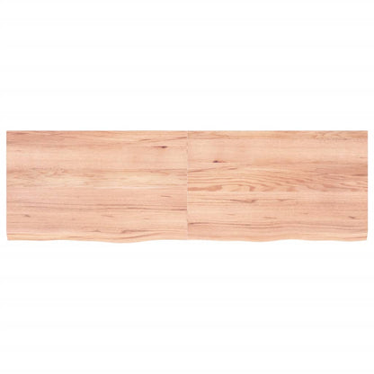 Table Top Light Brown 160x50x(2-4) cm Treated Solid Wood Oak