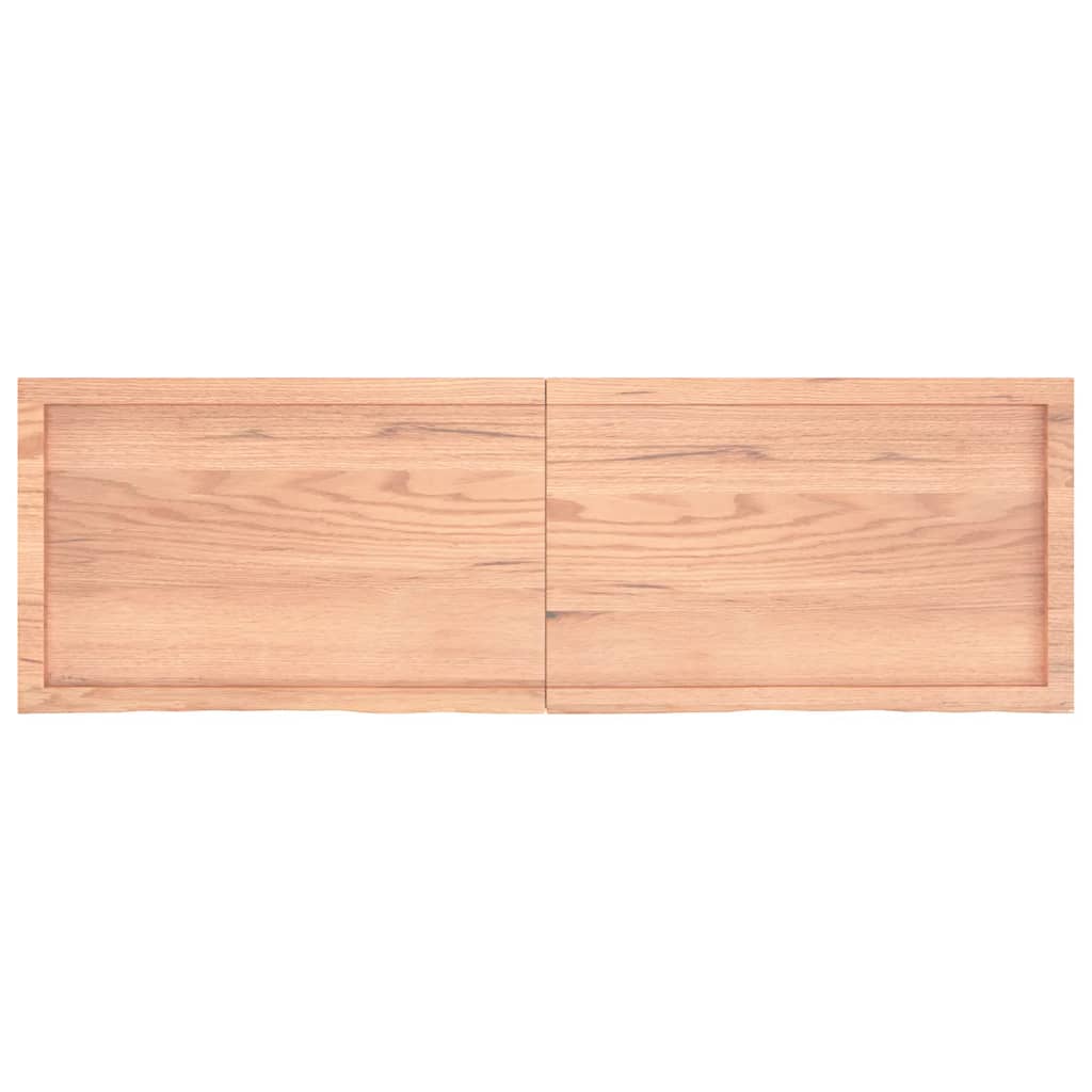 Table Top Light Brown 160x50x(2-4) cm Treated Solid Wood Oak