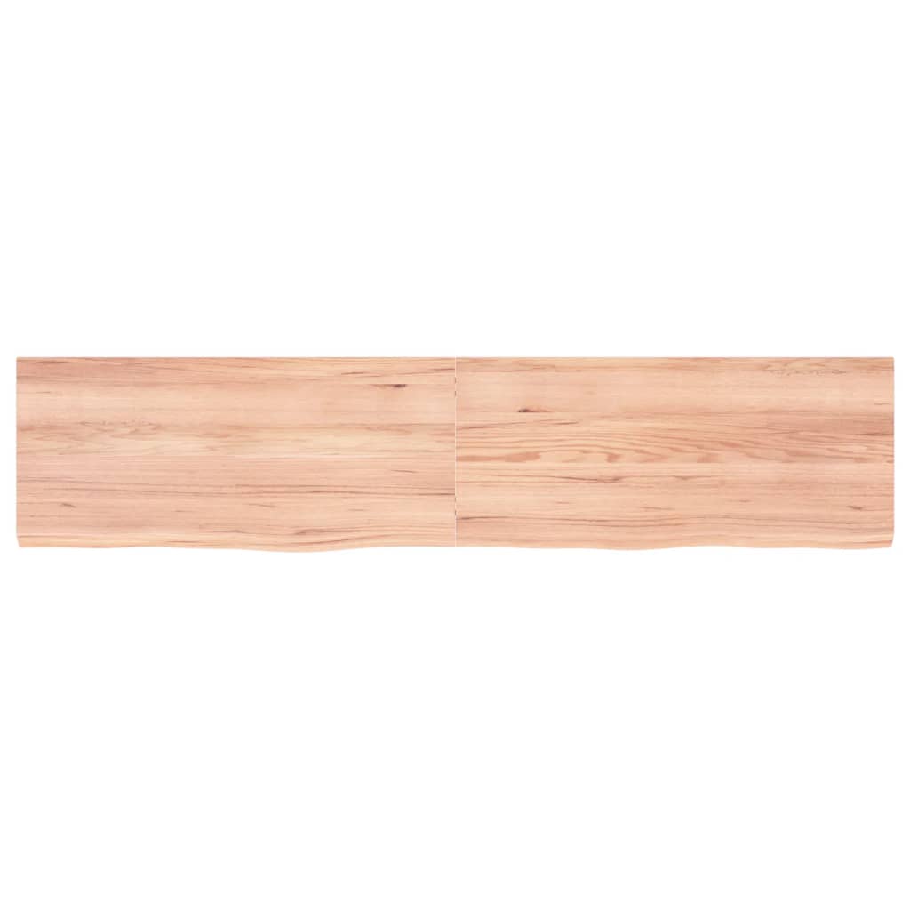 Table Top Light Brown 180x40x(2-4) cm Treated Solid Wood Oak