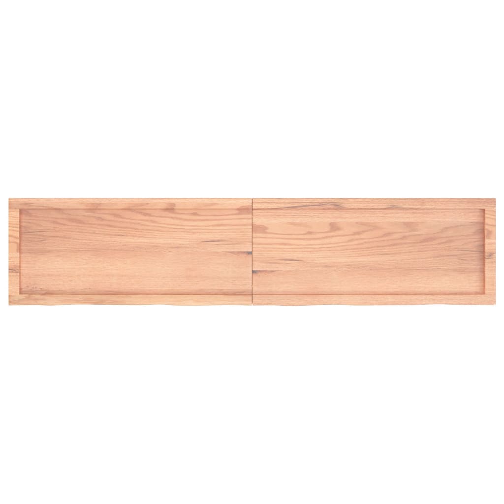 Table Top Light Brown 180x40x(2-4) cm Treated Solid Wood Oak