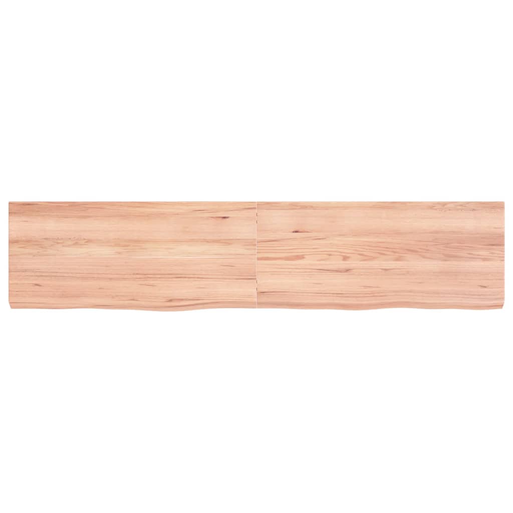 Table Top Light Brown 180x40x(2-6) cm Treated Solid Wood Oak