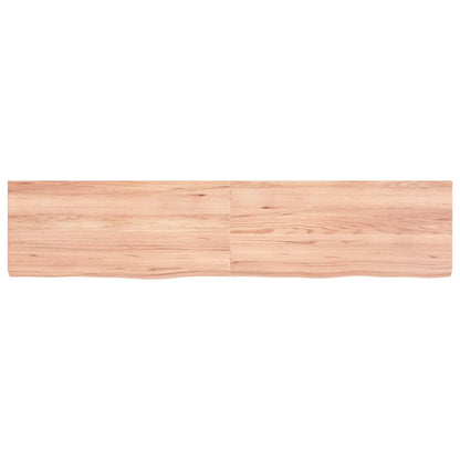 Table Top Light Brown 180x40x(2-6) cm Treated Solid Wood Oak