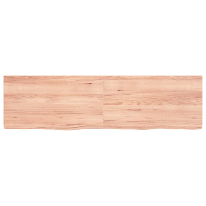 Table Top Light Brown 180x50x(2-6) cm Treated Solid Wood Oak