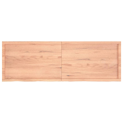 Table Top Light Brown 180x60x(2-4) cm Treated Solid Wood Oak