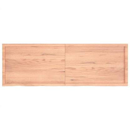 Table Top Light Brown 180x60x(2-6) cm Treated Solid Wood Oak