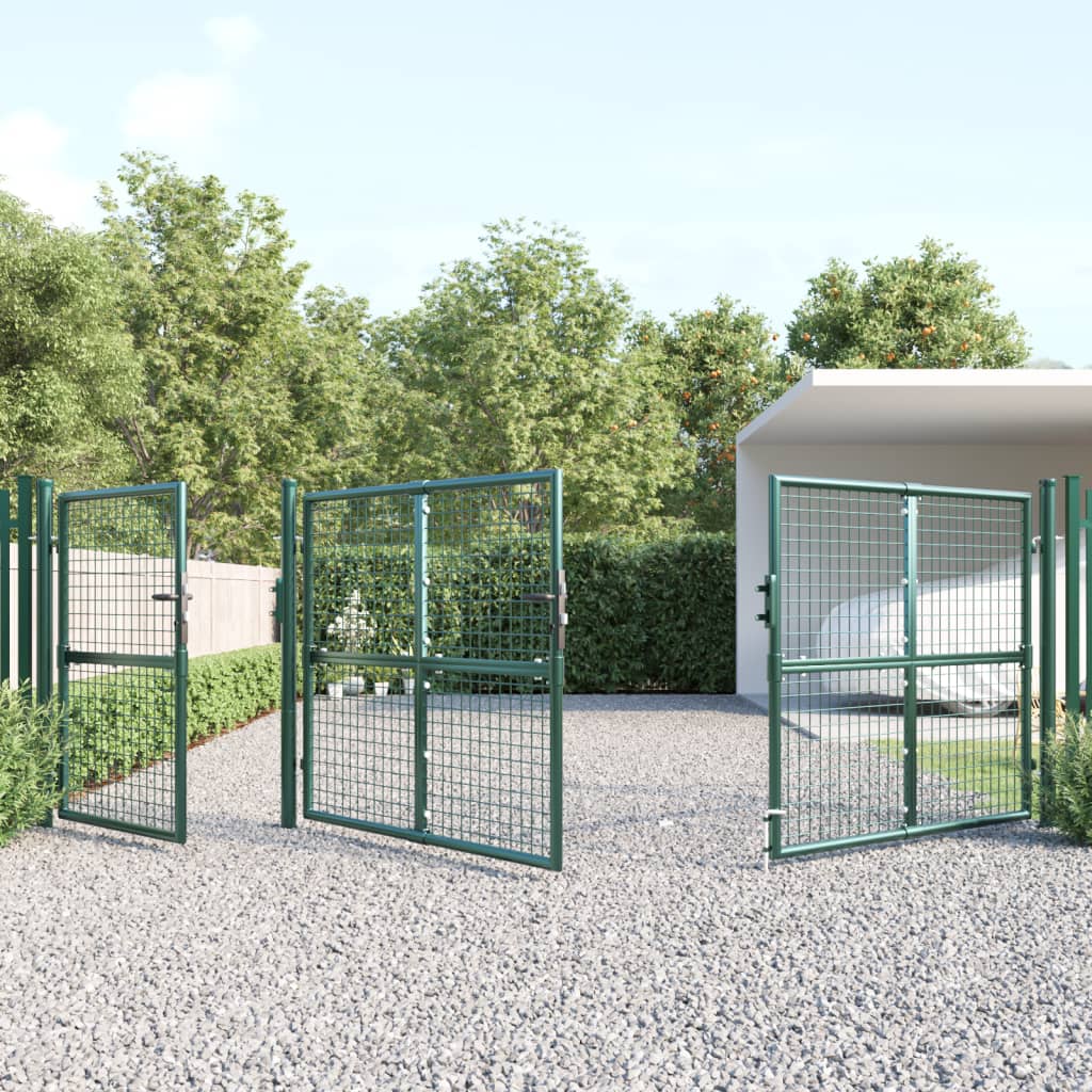 Mesh Garden Gate Green 400x175 cm Galvanised Steel