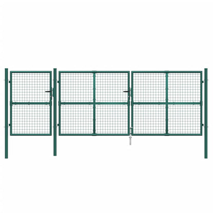 Mesh Garden Gate Green 400x175 cm Galvanised Steel