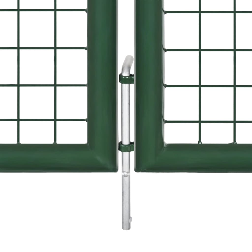 Mesh Garden Gate Green 400x175 cm Galvanised Steel