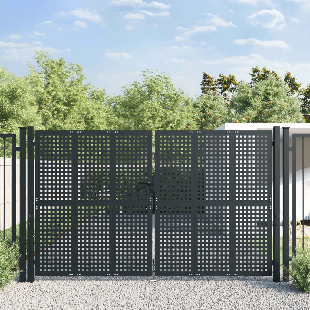 Garden Gate Anthracite 300x250 cm Steel